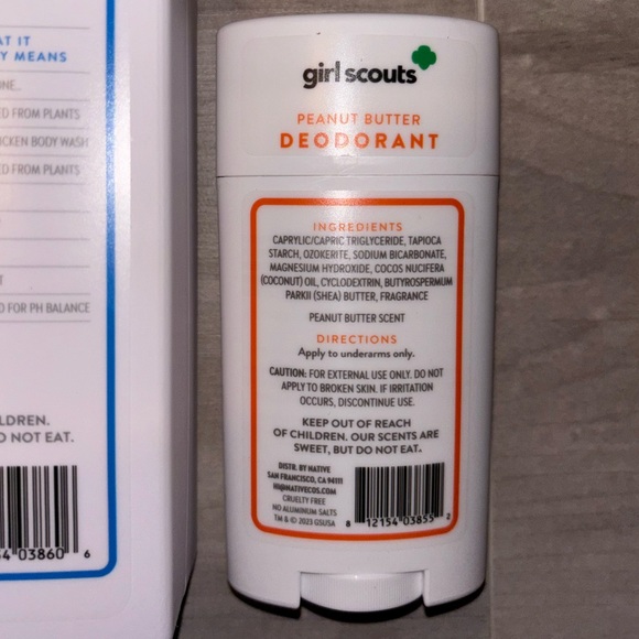 2 Native Trefoils Body Wash 18 fl oz and 1 Peanut Butter cookie deodorant - Picture 3 of 3